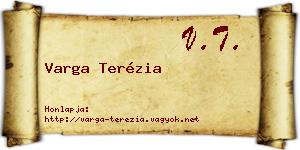 Varga Terézia névjegykártya